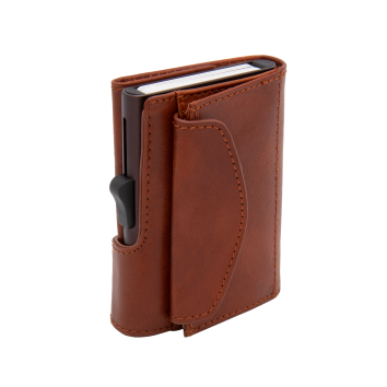 C-secure Vegetable tanned wallet【Coinポケット有】（スキミング防止 イタリア製 天然牛革財布）